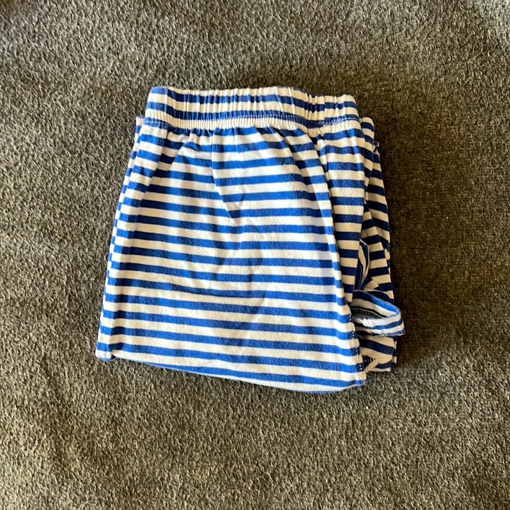 White and Blue Stripes Legging - Stretchable